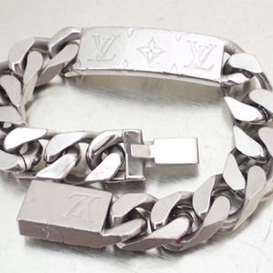 Louis Vuitton | Jewelry | Louis Vuitton Louis Vuitton Bracelet Monogram  Chain Metal Silver Unisex M62486 | Poshmark